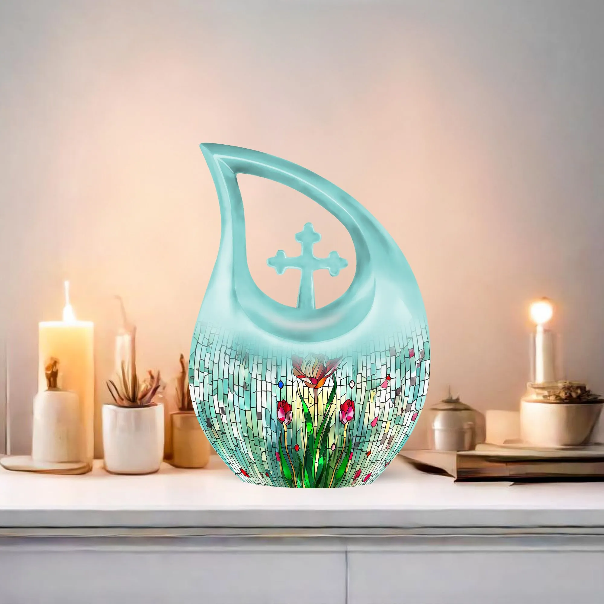A Stained Glass Urn; Timeless Memorial for Cherished Ones