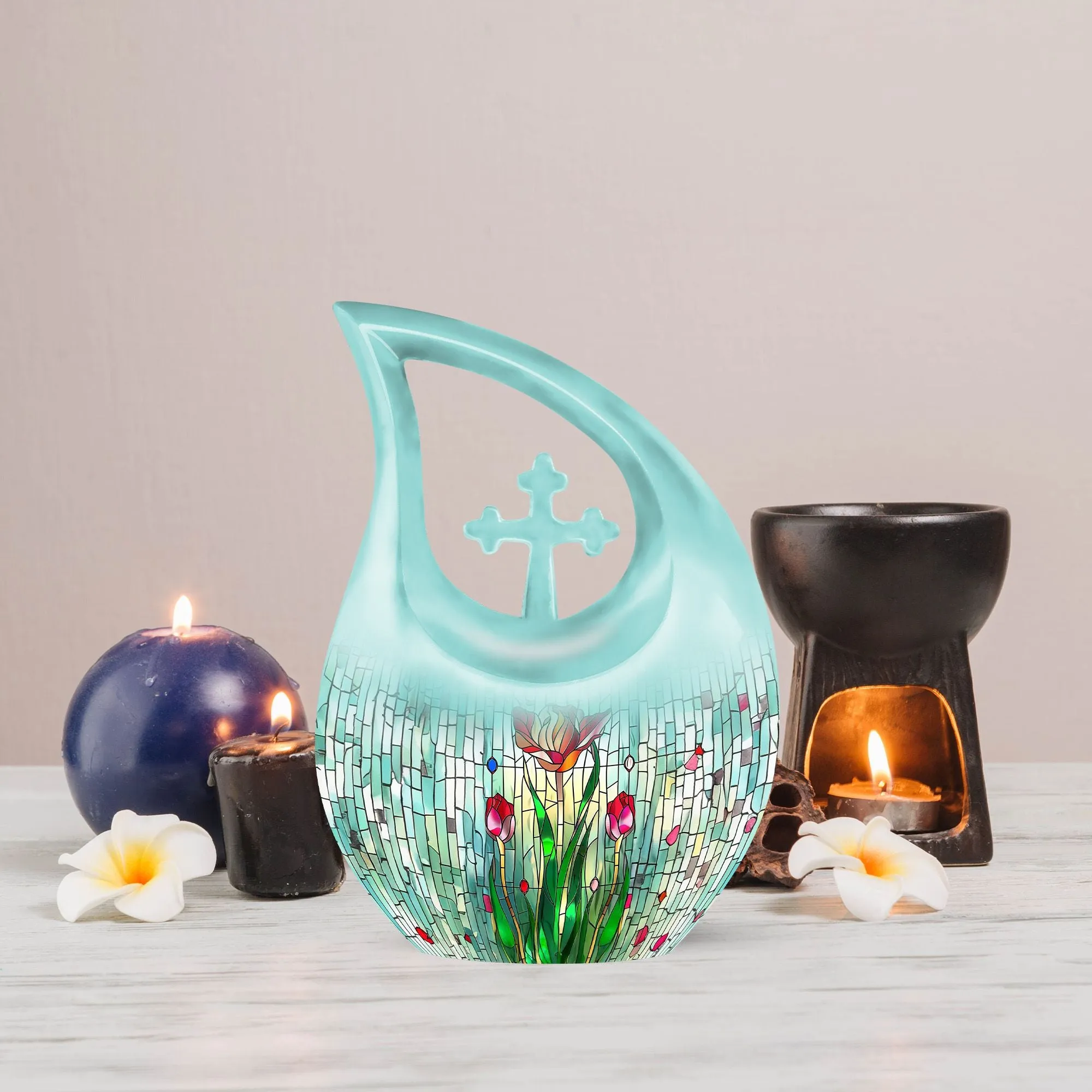 A Stained Glass Urn; Timeless Memorial for Cherished Ones