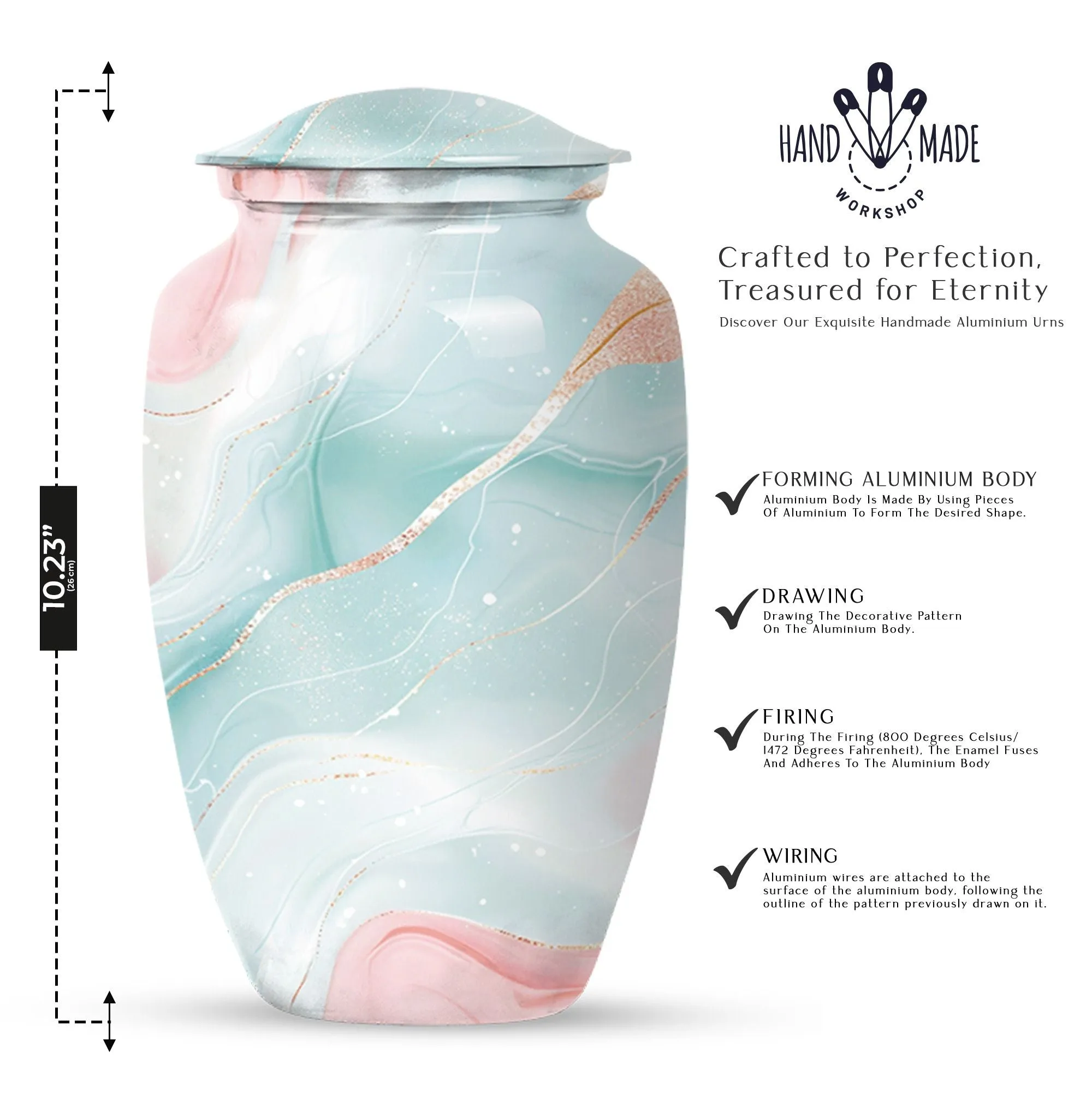Abstract Artistry Memorial Urn: Burial Cremation Urns