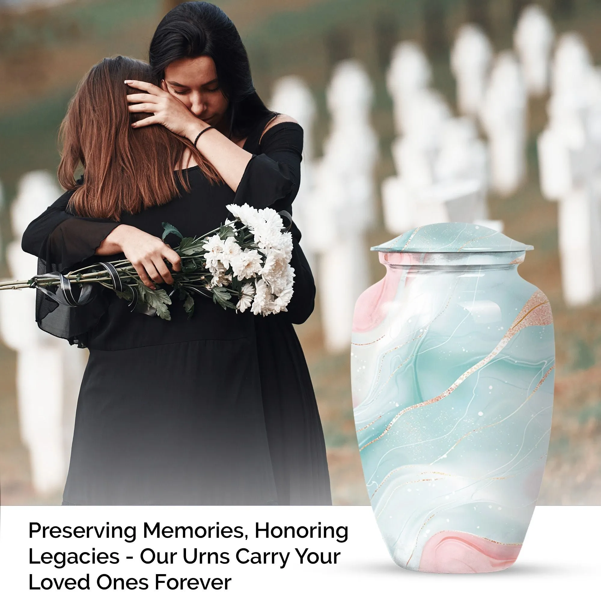 Abstract Artistry Memorial Urn: Burial Cremation Urns