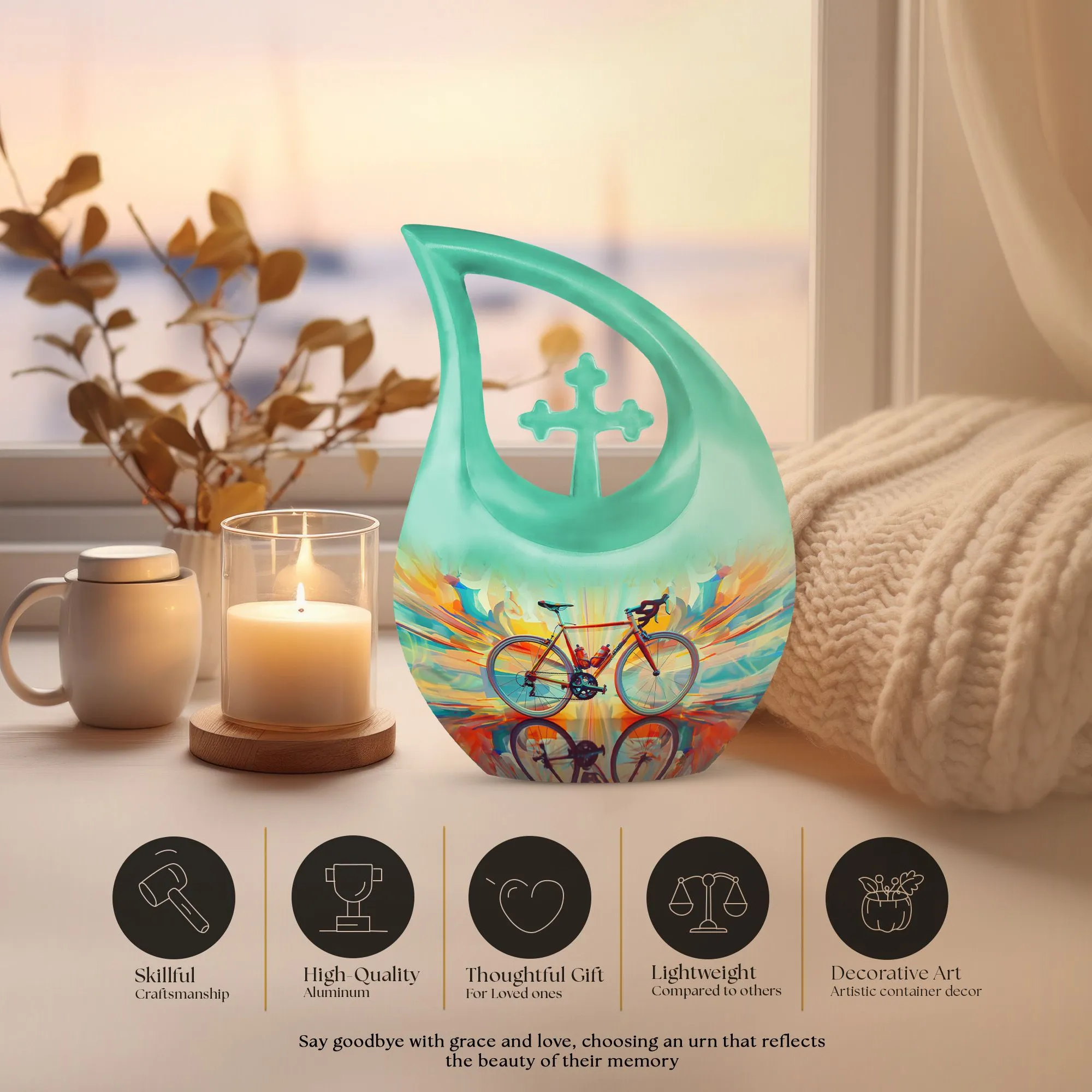Abstract Cycling Dreams: Personalized Container For Ashes