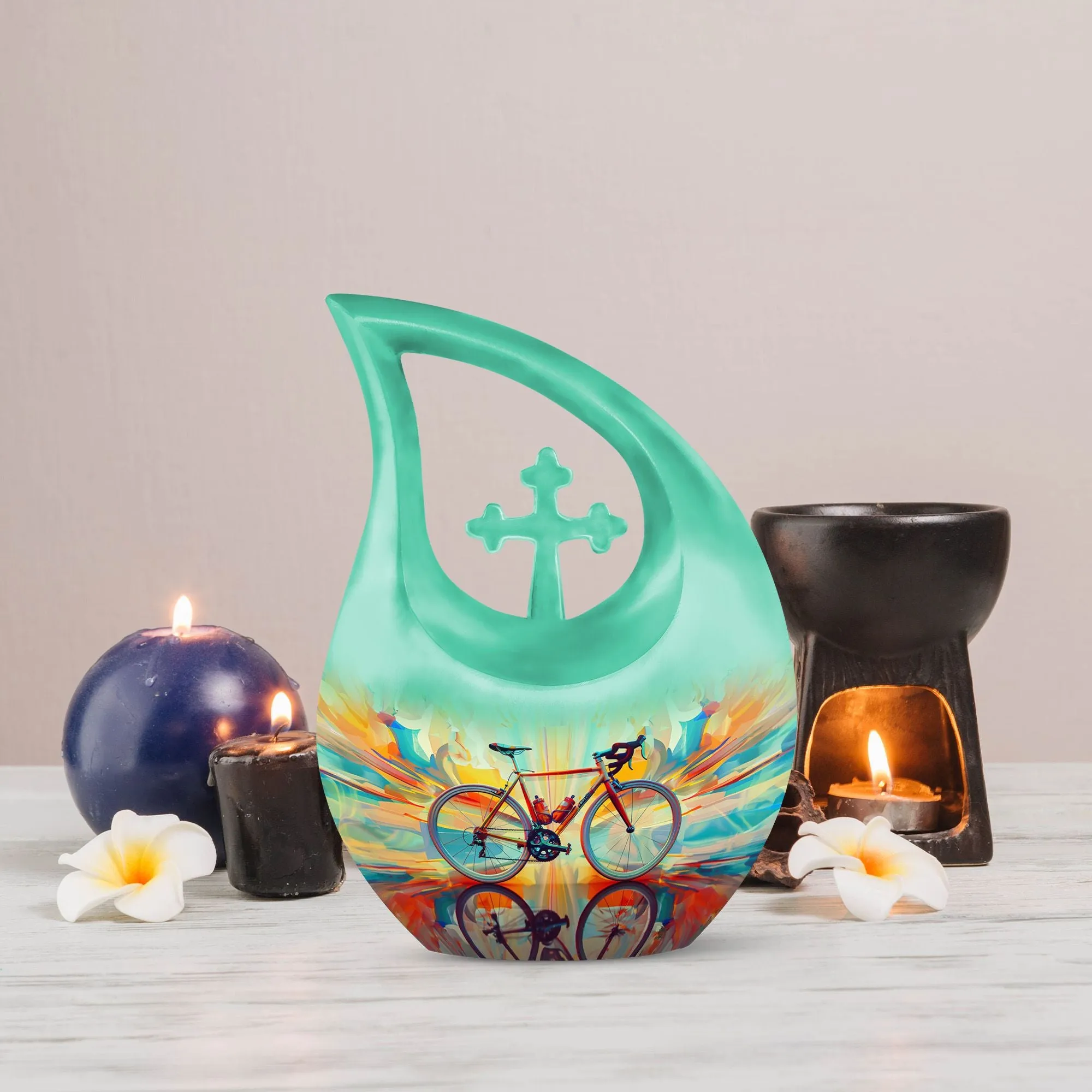Abstract Cycling Dreams: Personalized Container For Ashes