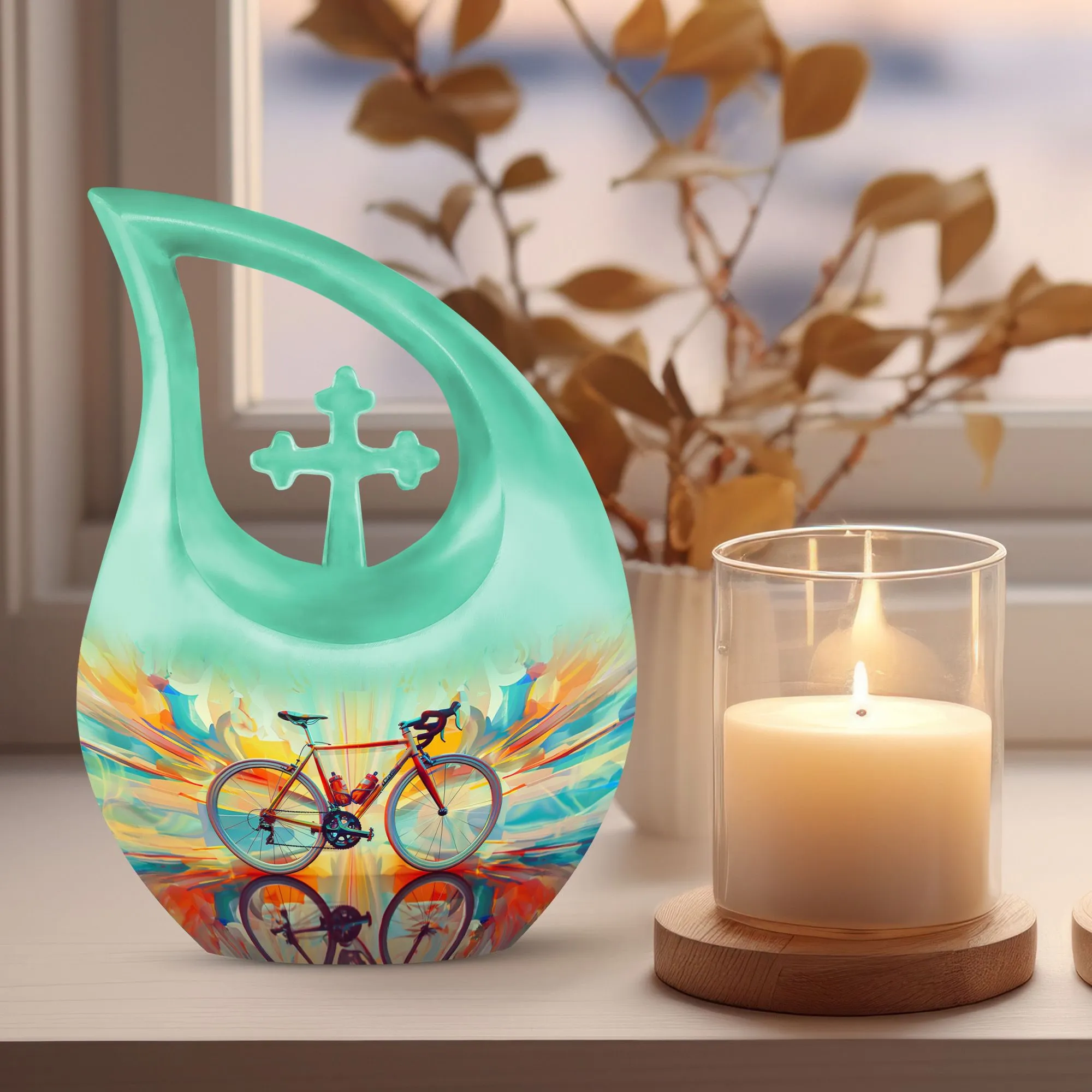 Abstract Cycling Dreams: Personalized Container For Ashes