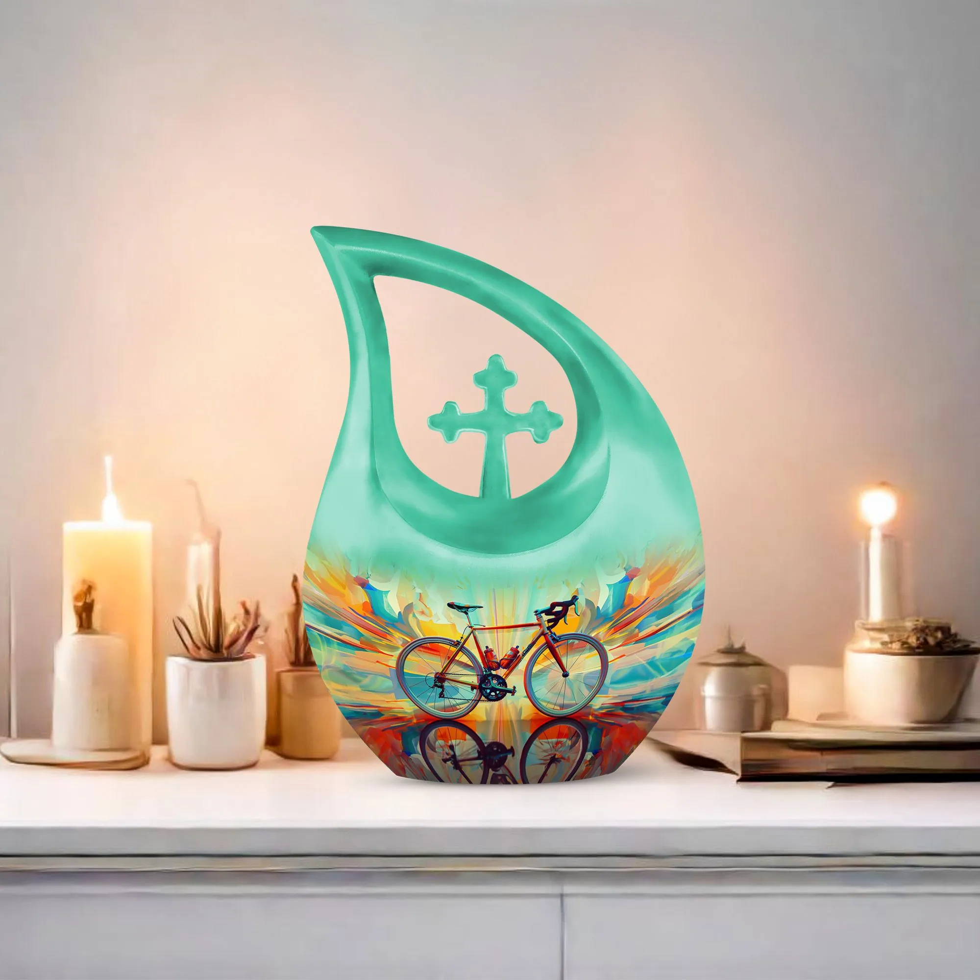 Abstract Cycling Dreams: Personalized Container For Ashes