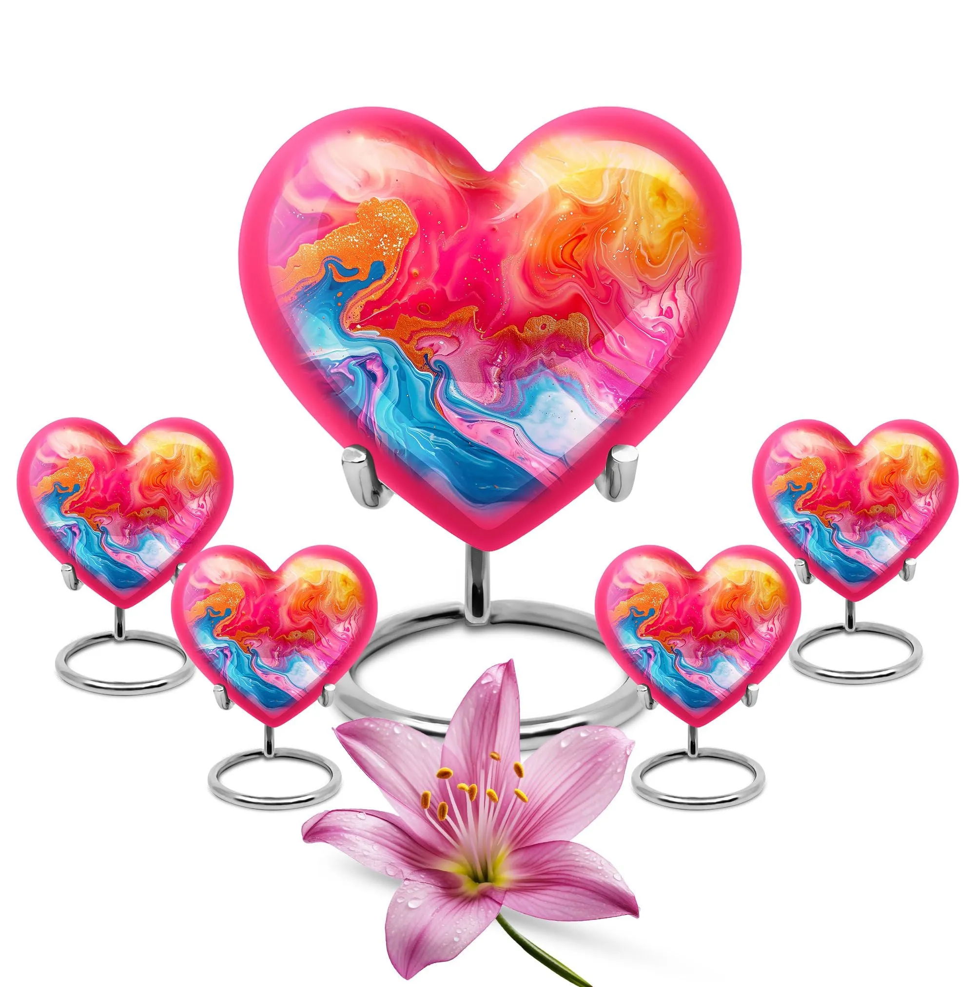 Abstract Memorial: Enshrined Heart - Cremation Urn for Men