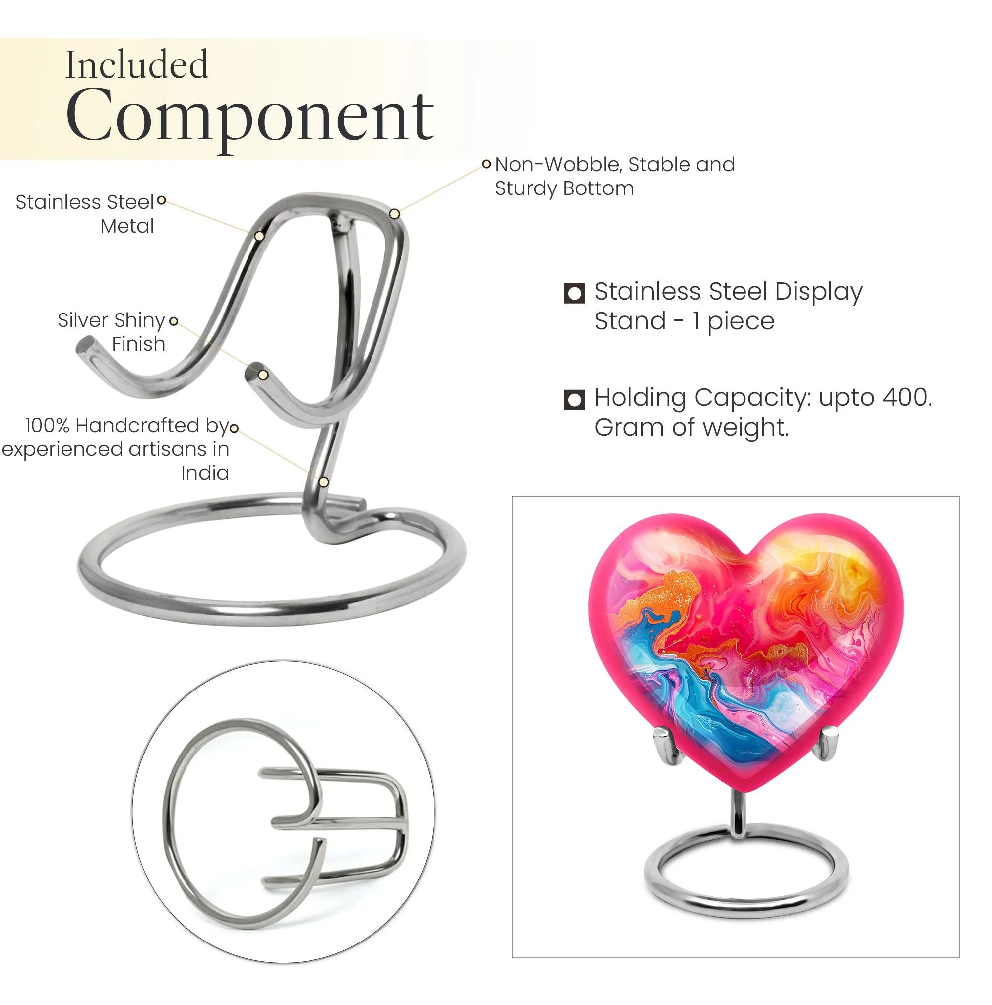 Abstract Memorial: Enshrined Heart - Cremation Urn for Men