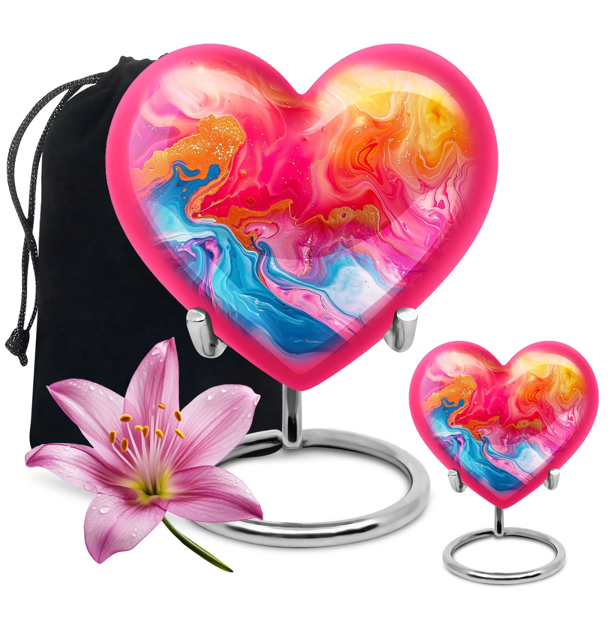 Abstract Memorial: Enshrined Heart - Cremation Urn for Men