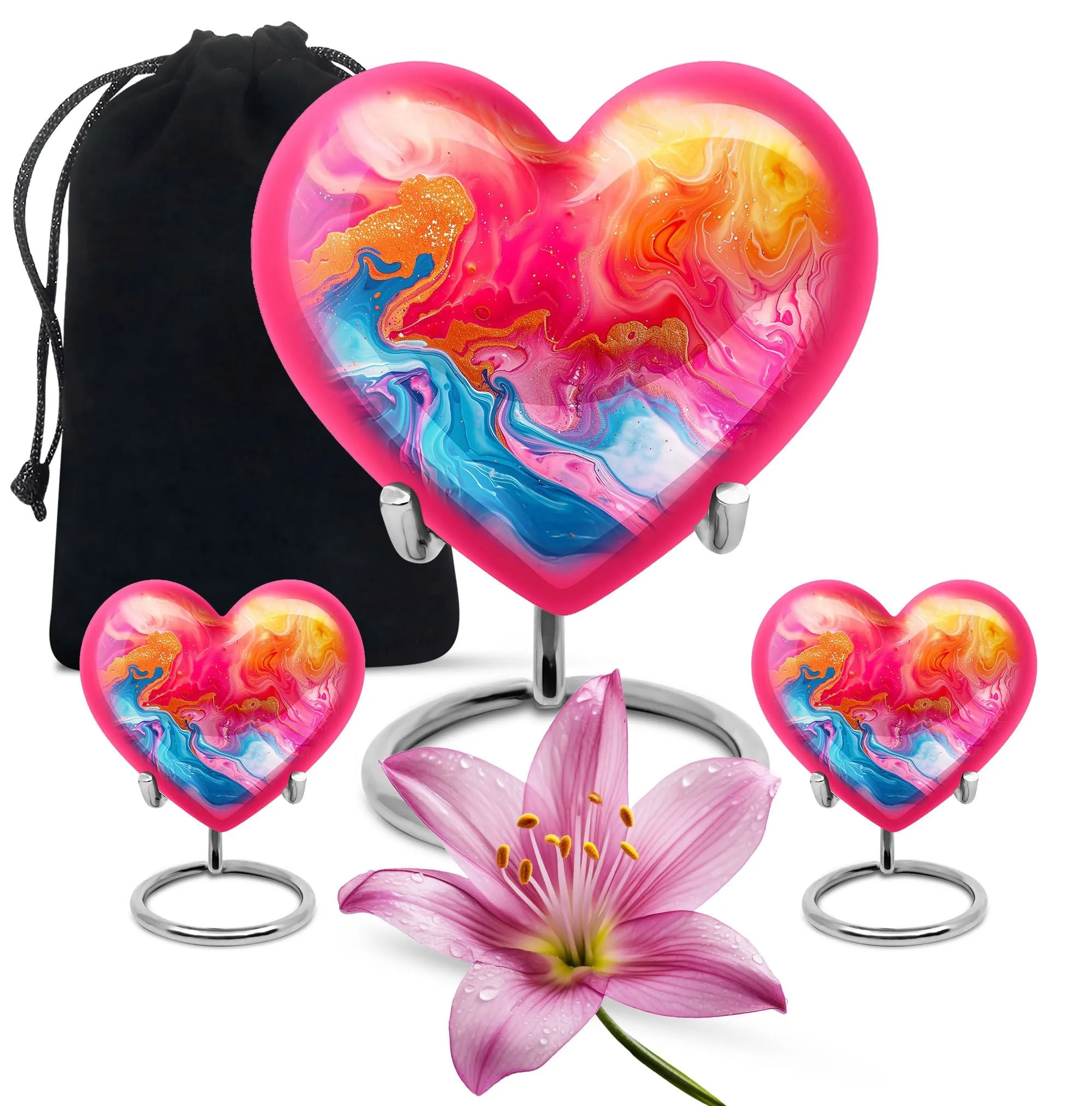 Abstract Memorial: Enshrined Heart - Cremation Urn for Men