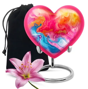 Abstract Memorial: Enshrined Heart - Cremation Urn for Men