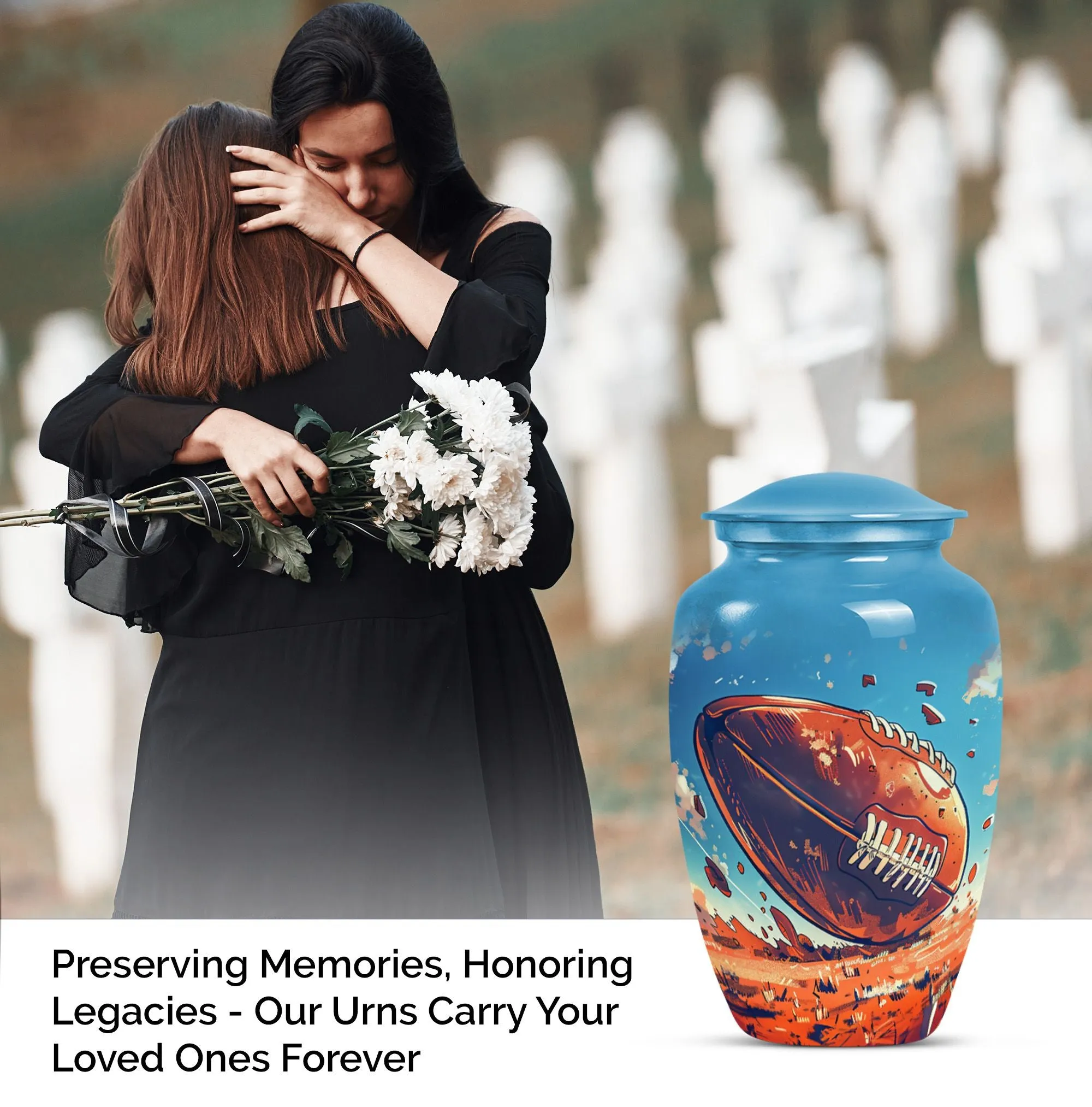 Admiration Memorial: Timeless Football Urn - A Stylish Tribute