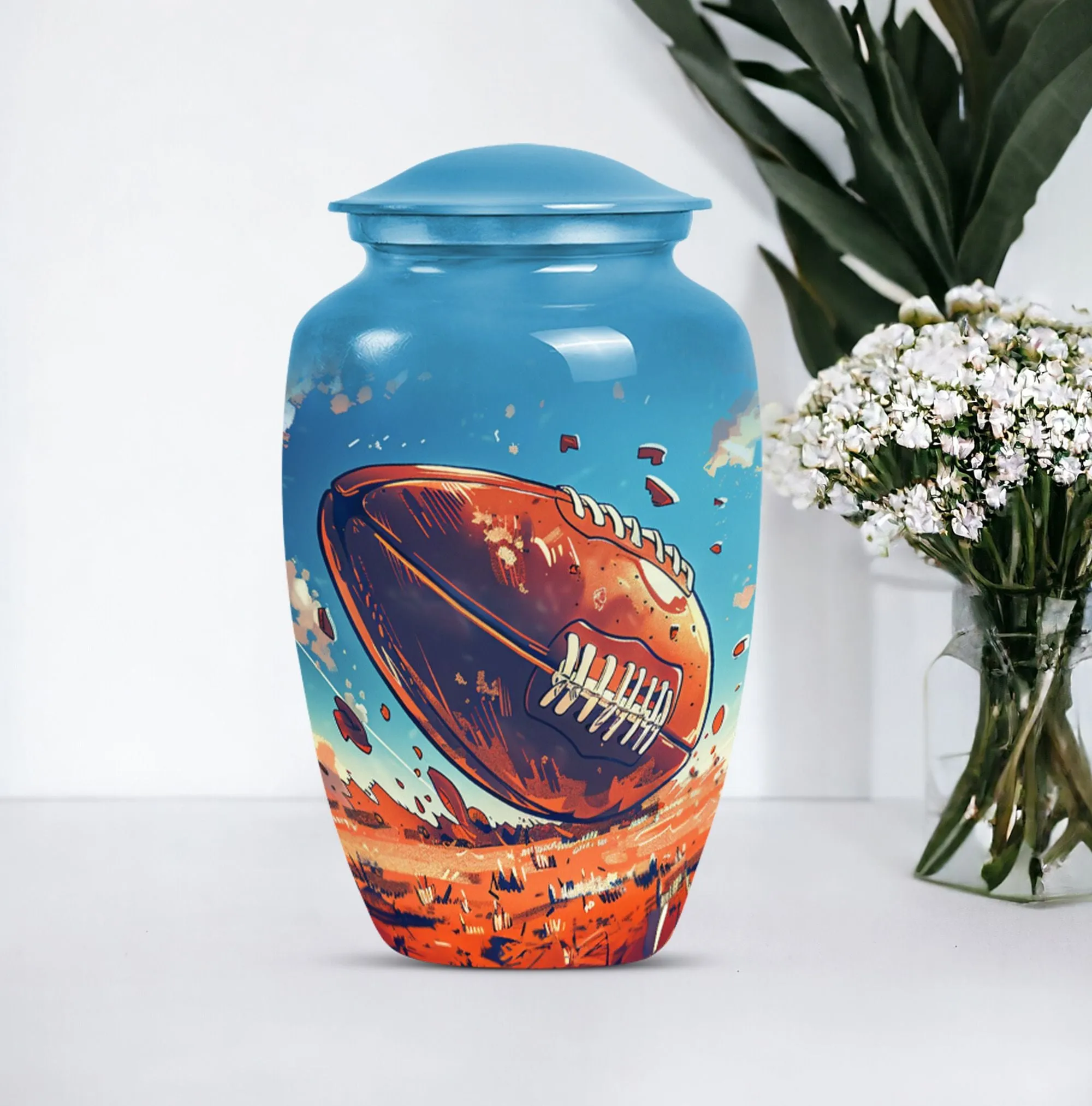 Admiration Memorial: Timeless Football Urn - A Stylish Tribute