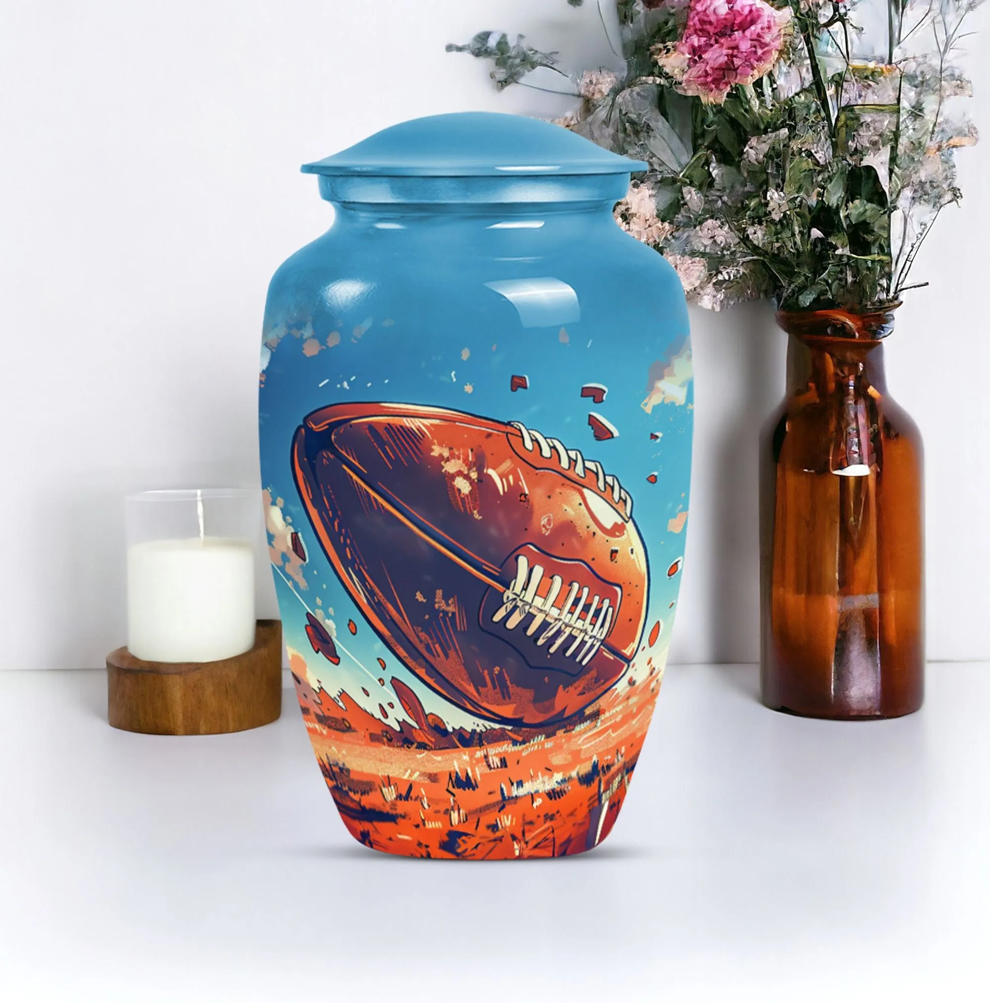 Admiration Memorial: Timeless Football Urn - A Stylish Tribute