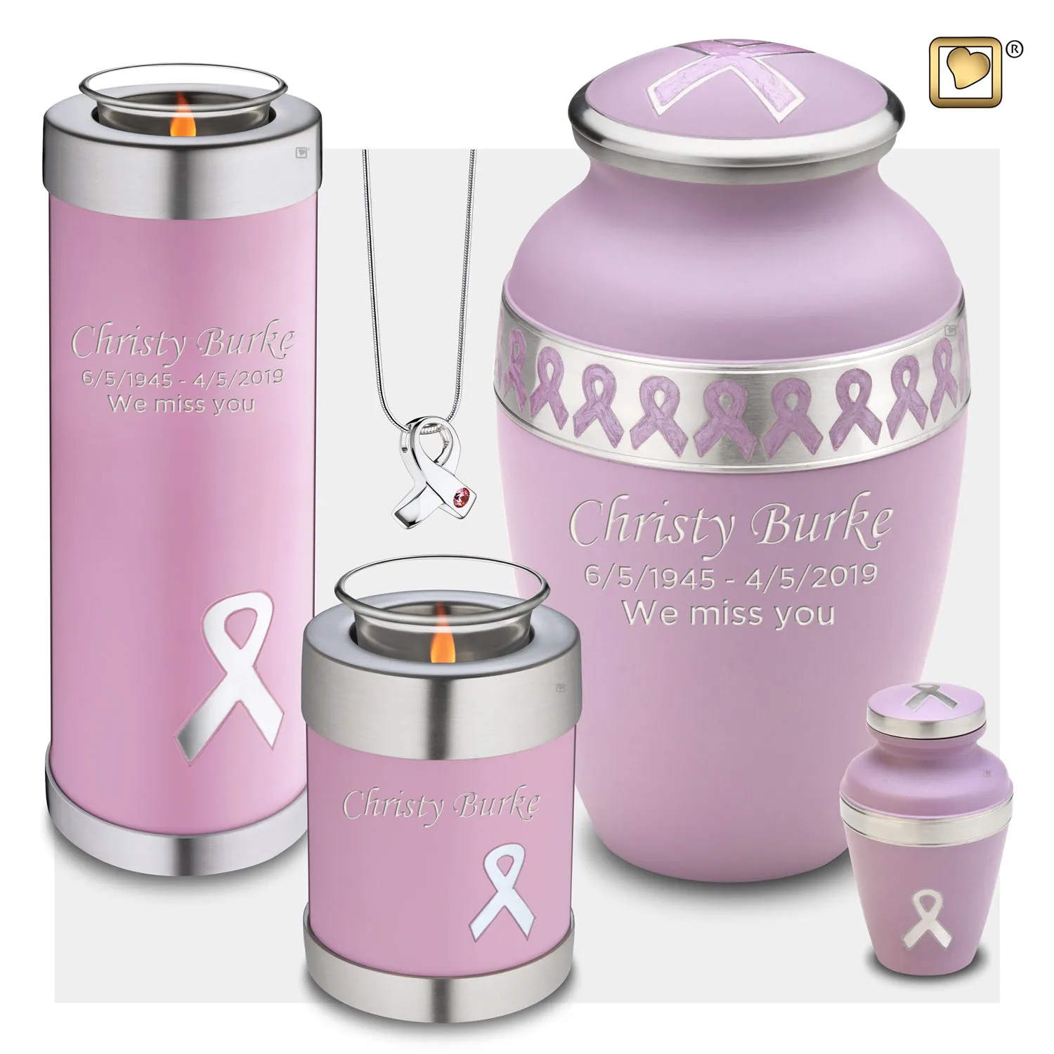 Adult Awareness Pink Cremation Urn