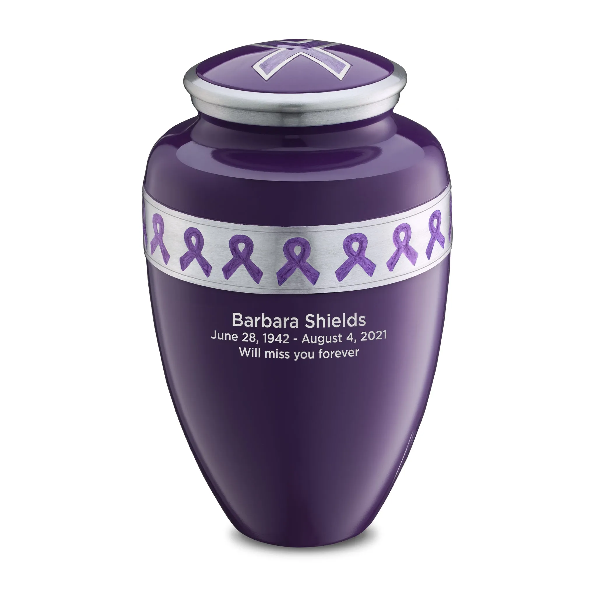 Adult Awareness Purple Cremation Urn