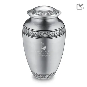 Adult Classic Pewter Cremation Urn - COMFORT by LoveUrns