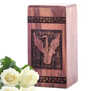 Adult Cremation Ashes Urns, Music Lovers Wood Memorial Collectibles