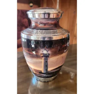 Adult Cremation Urn | Lighthouse Urn | Titled : Distant Lighthouse | Great urn for Dad