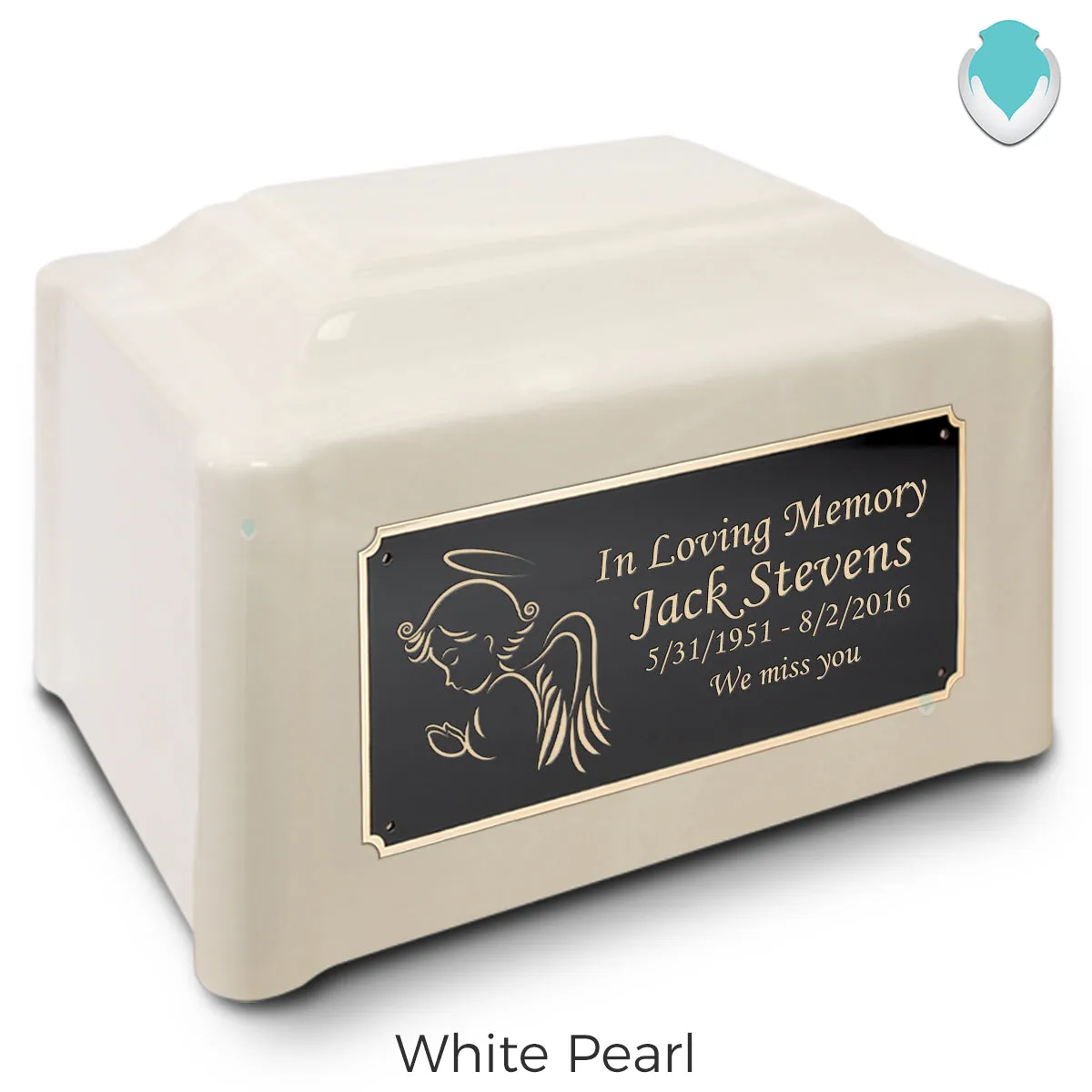 Adult Devotion Angel Cultured Marble Urns for Ashes