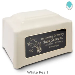 Adult Devotion Angel Cultured Marble Urns for Ashes