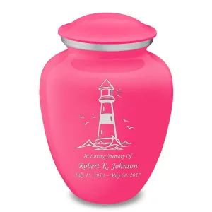 Adult Embrace Bright Pink Lighthouse Cremation Urn