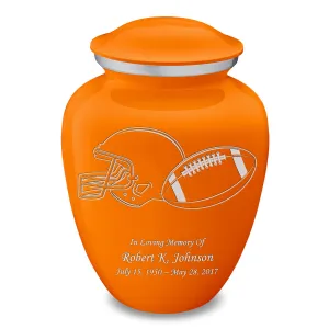 Adult Embrace Burnt Orange Football Cremation Urn