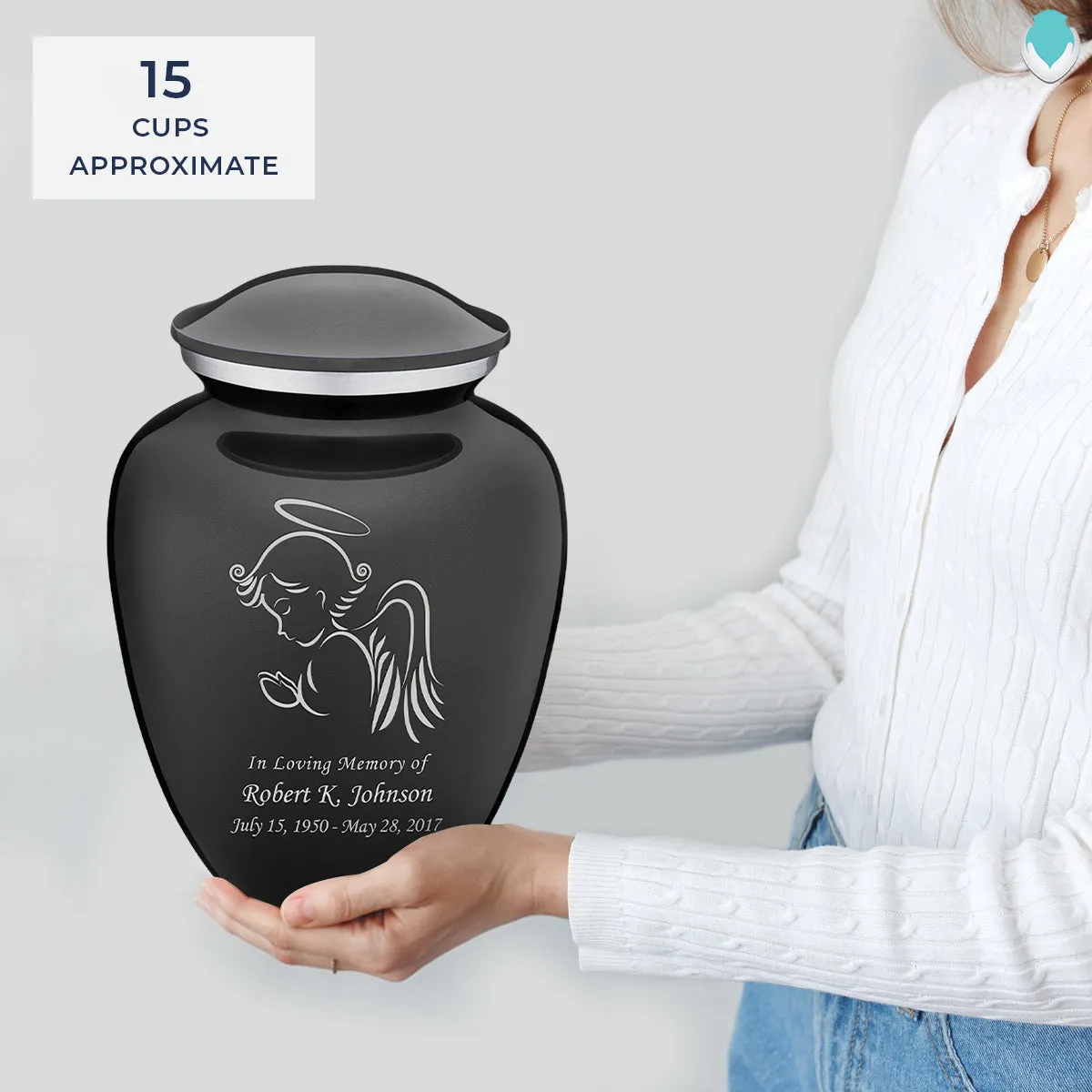 Adult Embrace Charcoal Angel Cremation Urn