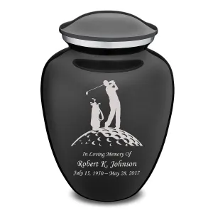 Adult Embrace Charcoal Golfer Cremation Urn