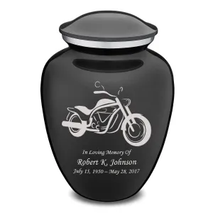 Adult Embrace Charcoal Motorcycle Cremation Urn