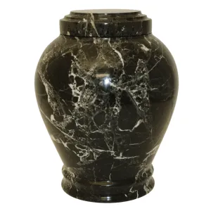 ADULT - Embrace Green Zebra Natural Marble Urn