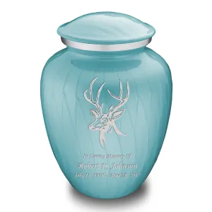 Adult Embrace Pearl Light Blue Deer Cremation Urn