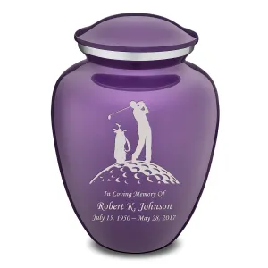 Adult Embrace Purple Golfer Cremation Urn