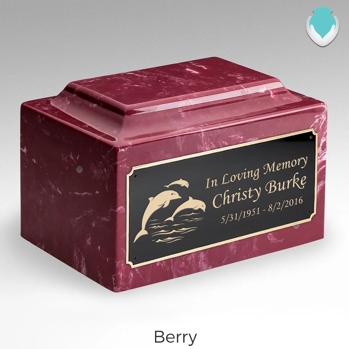 Adult Legacy Dolphin Cultured Marble Urns by MacKenzie