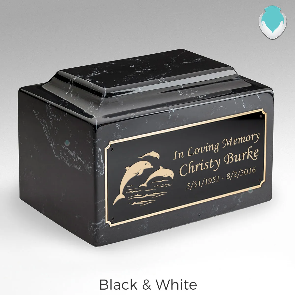 Adult Legacy Dolphin Cultured Marble Urns by MacKenzie