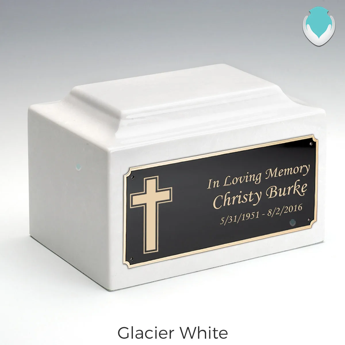 Adult Legacy Simple Cross Cultured Marble Urns by MacKenzie
