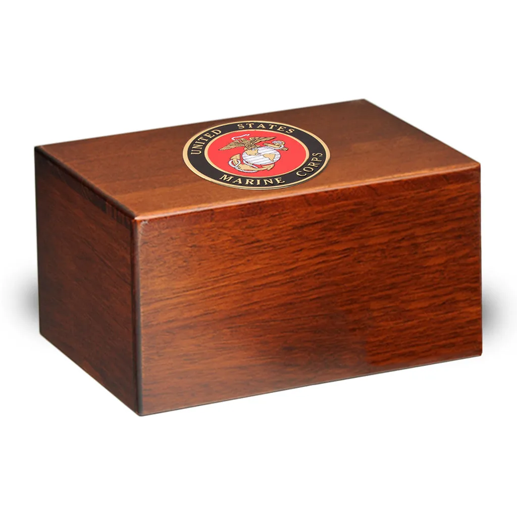 ADULT Paulownia Urn -PY01- with US Military Emblem