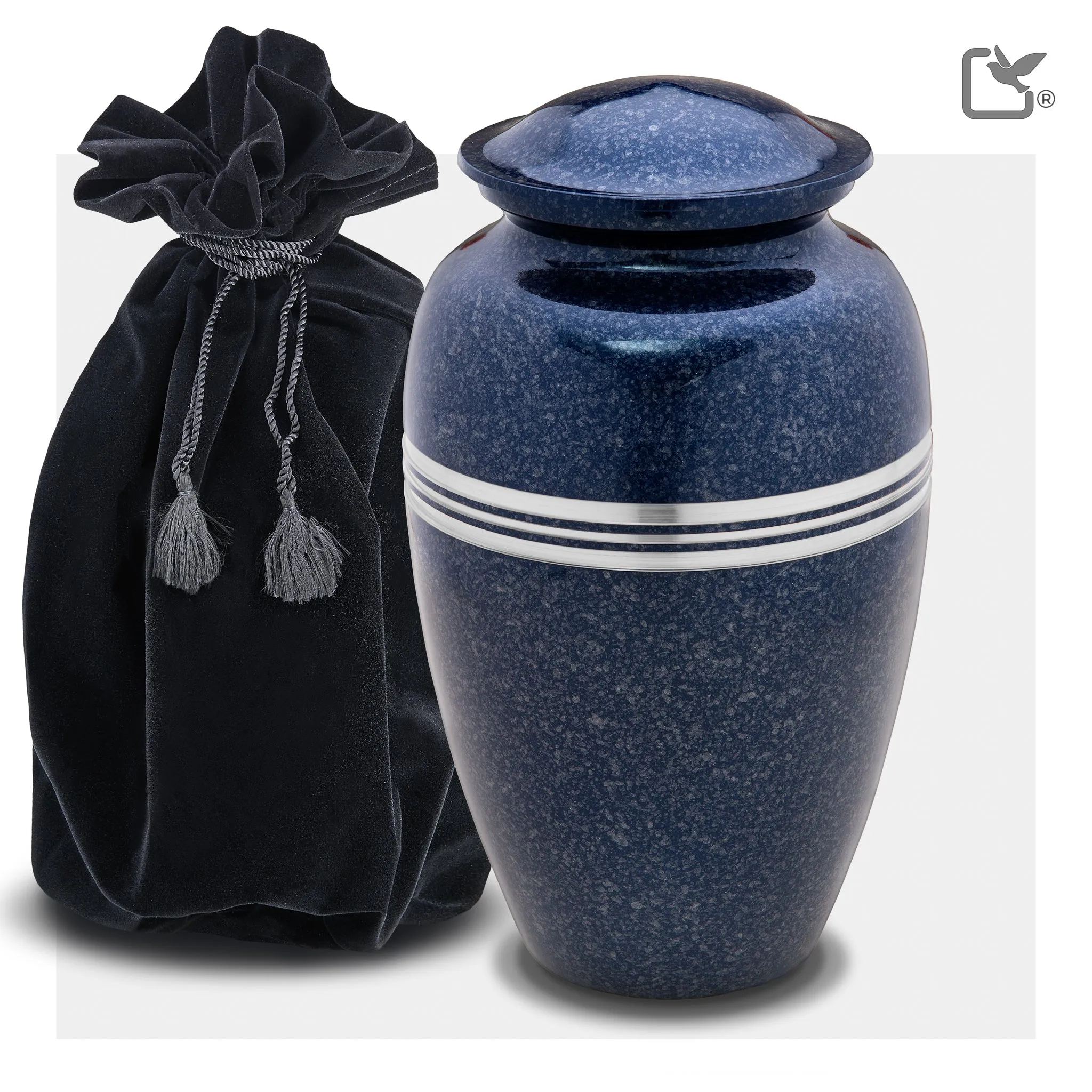Adult Speckled Indigo Cremation Urn