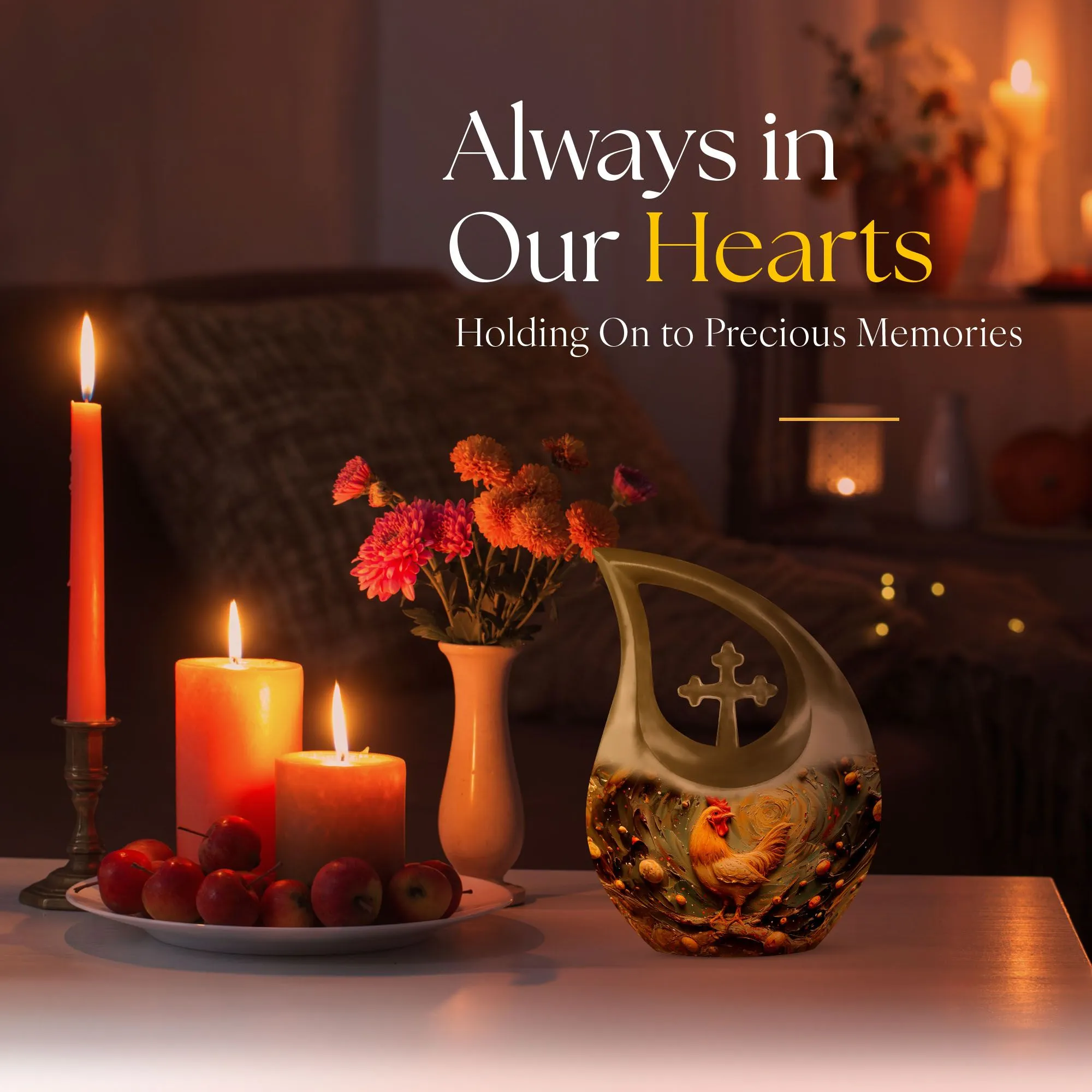 Affordable Chicken small urn for cremated remains Small mini urn