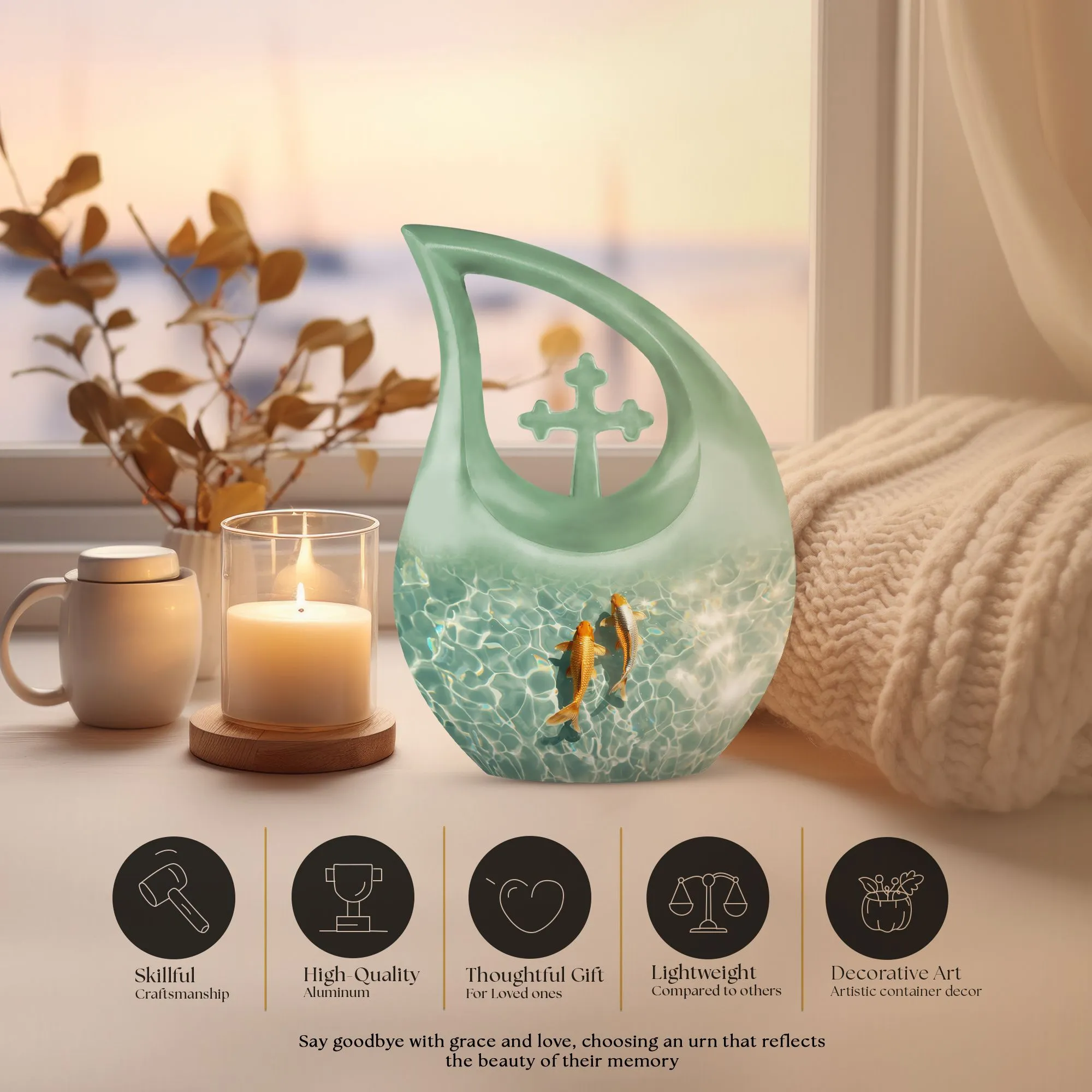 Affordable Gold Fish Urn: A Touching Memorial for Your Loved One