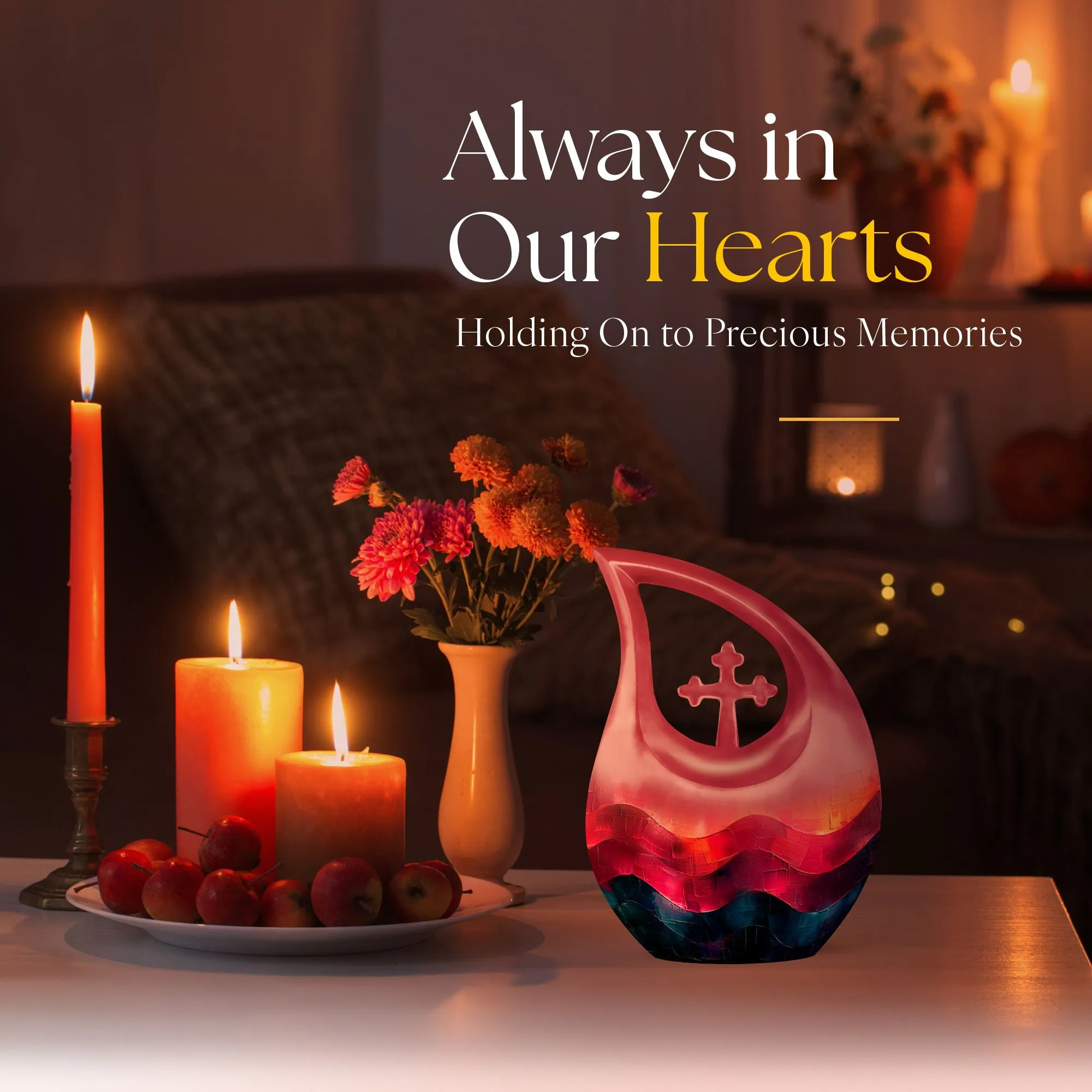 Affordable Pattern Urn: Cherished Rest - Funeral and Memorial Urn
