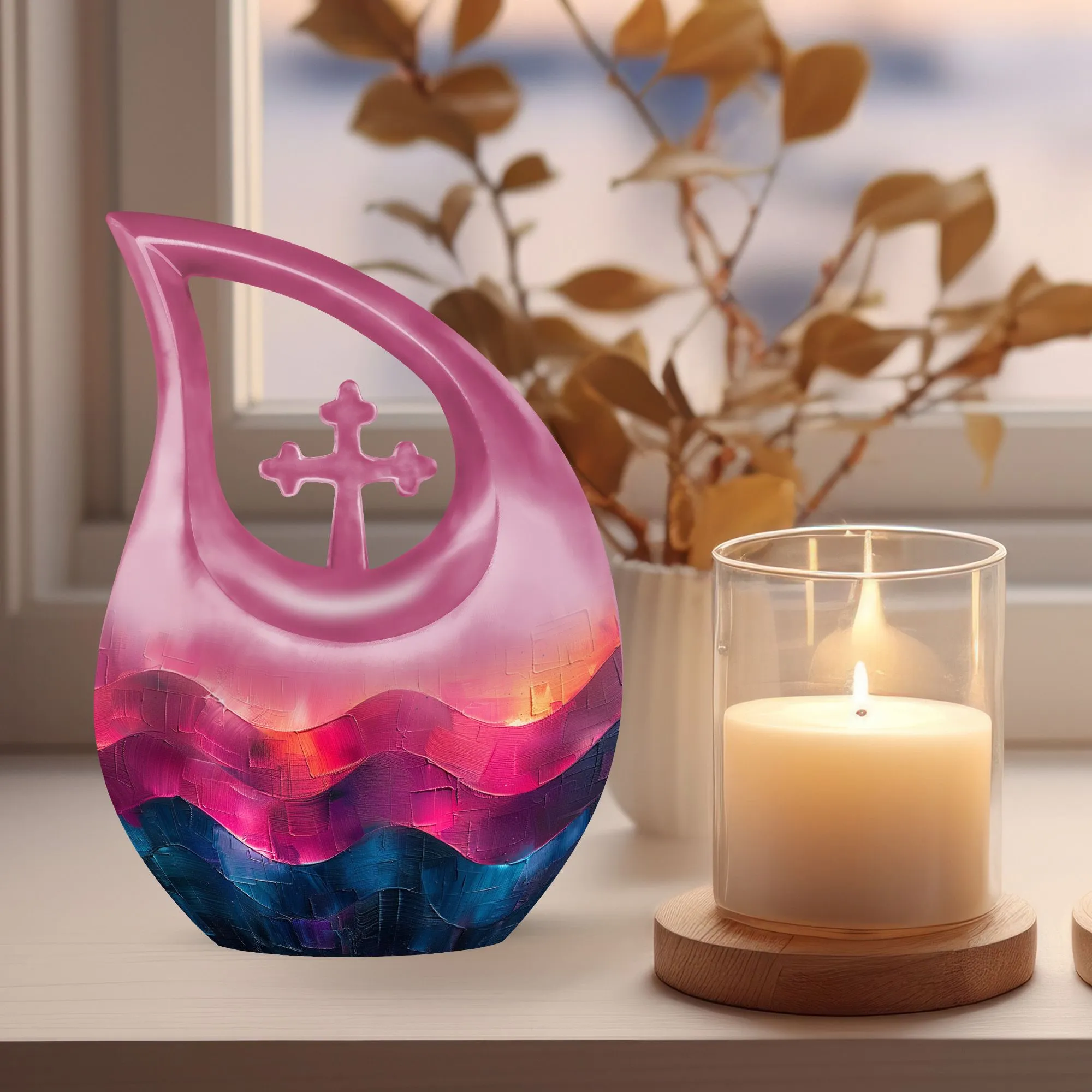 Affordable Pattern Urn: Cherished Rest - Funeral and Memorial Urn