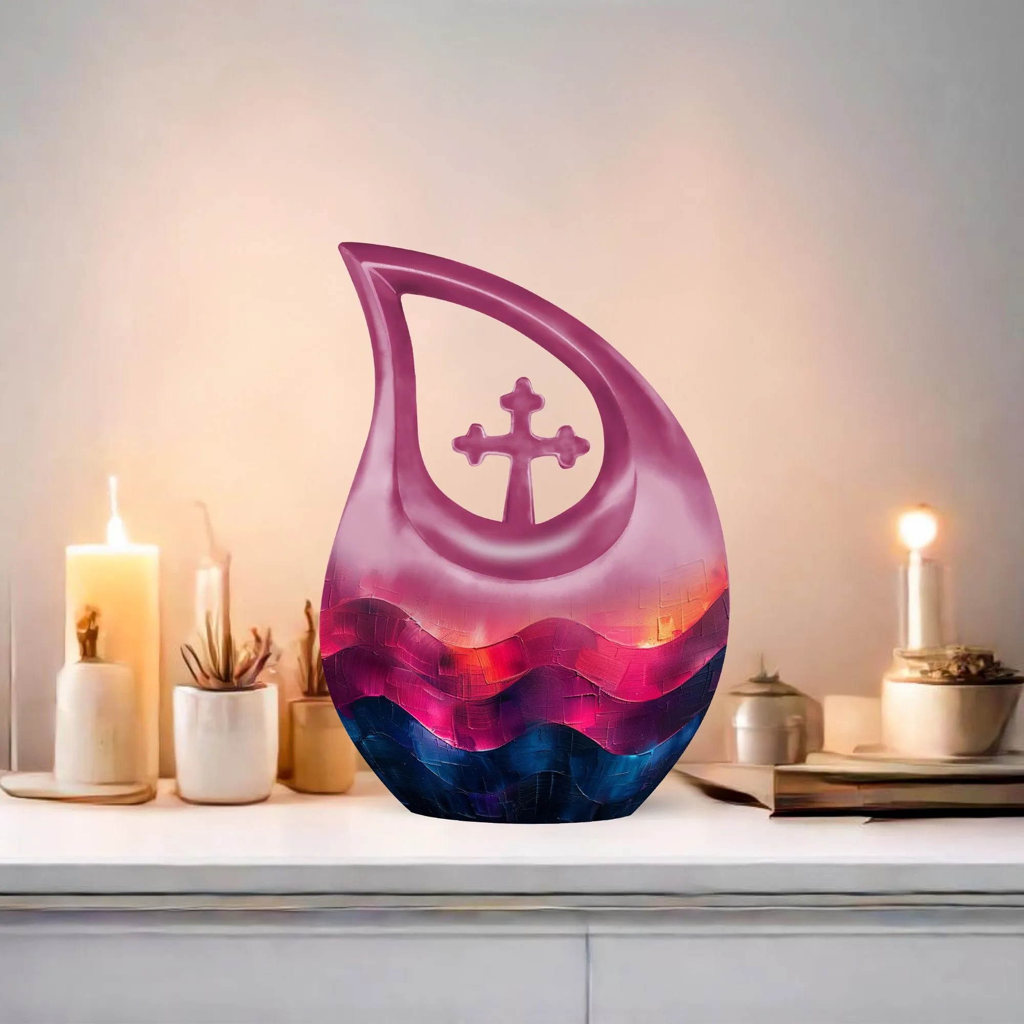 Affordable Pattern Urn: Cherished Rest - Funeral and Memorial Urn
