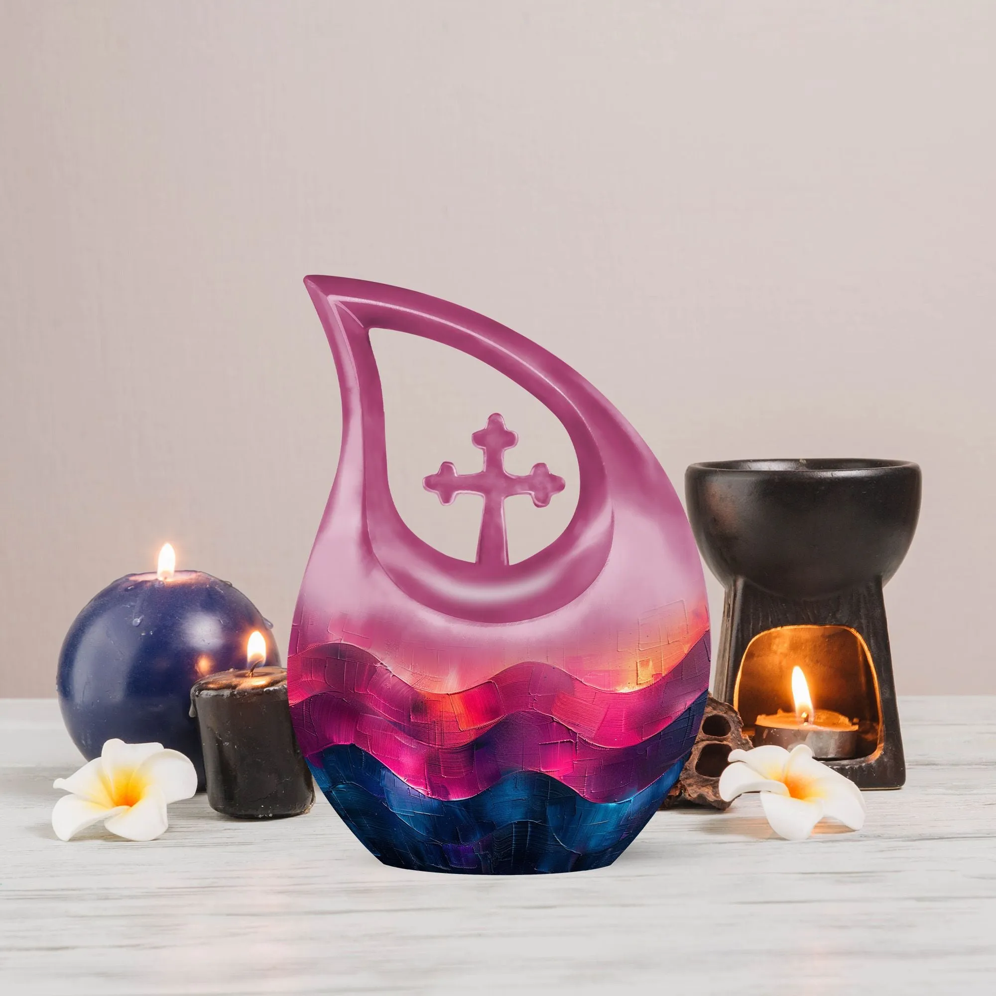 Affordable Pattern Urn: Cherished Rest - Funeral and Memorial Urn