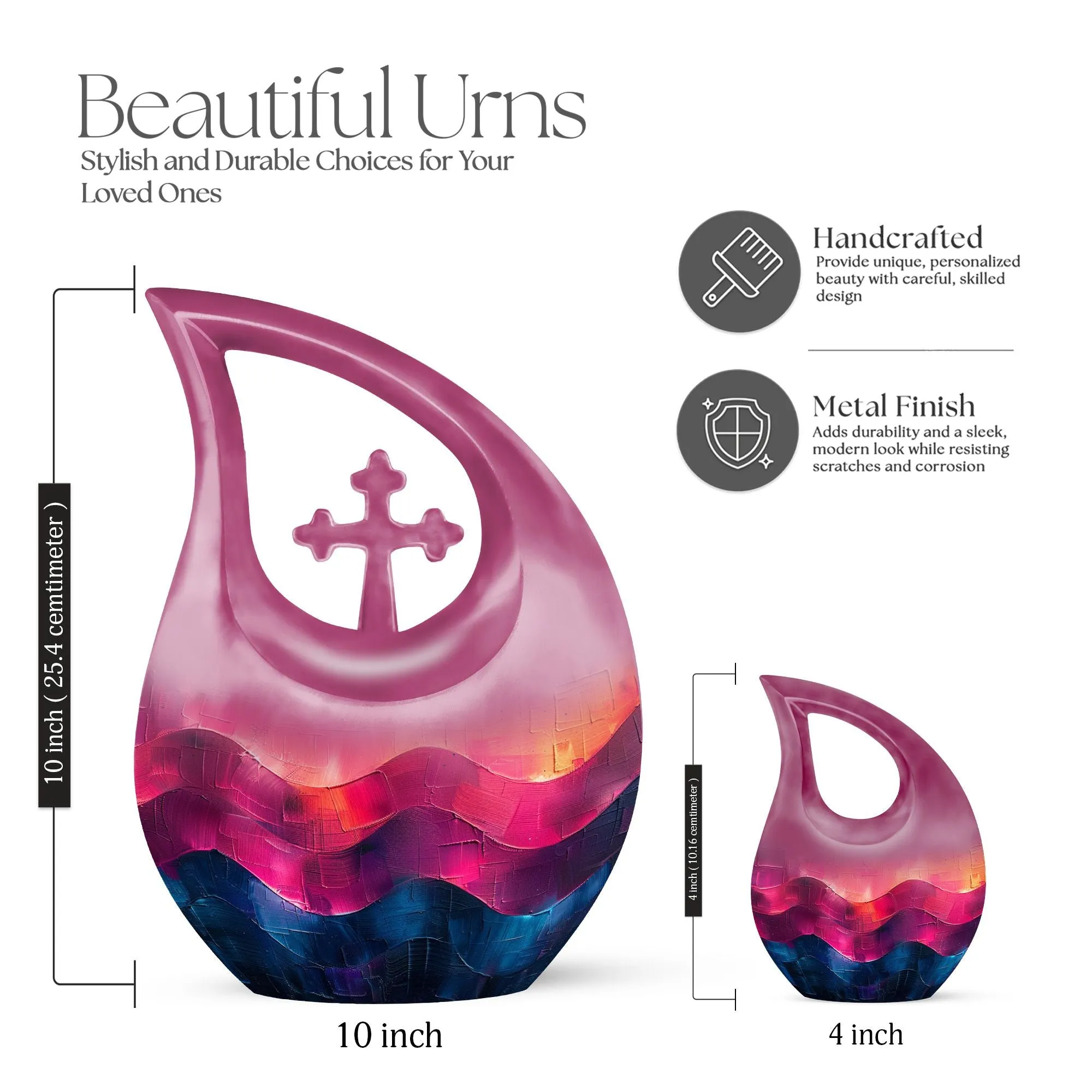 Affordable Pattern Urn: Cherished Rest - Funeral and Memorial Urn