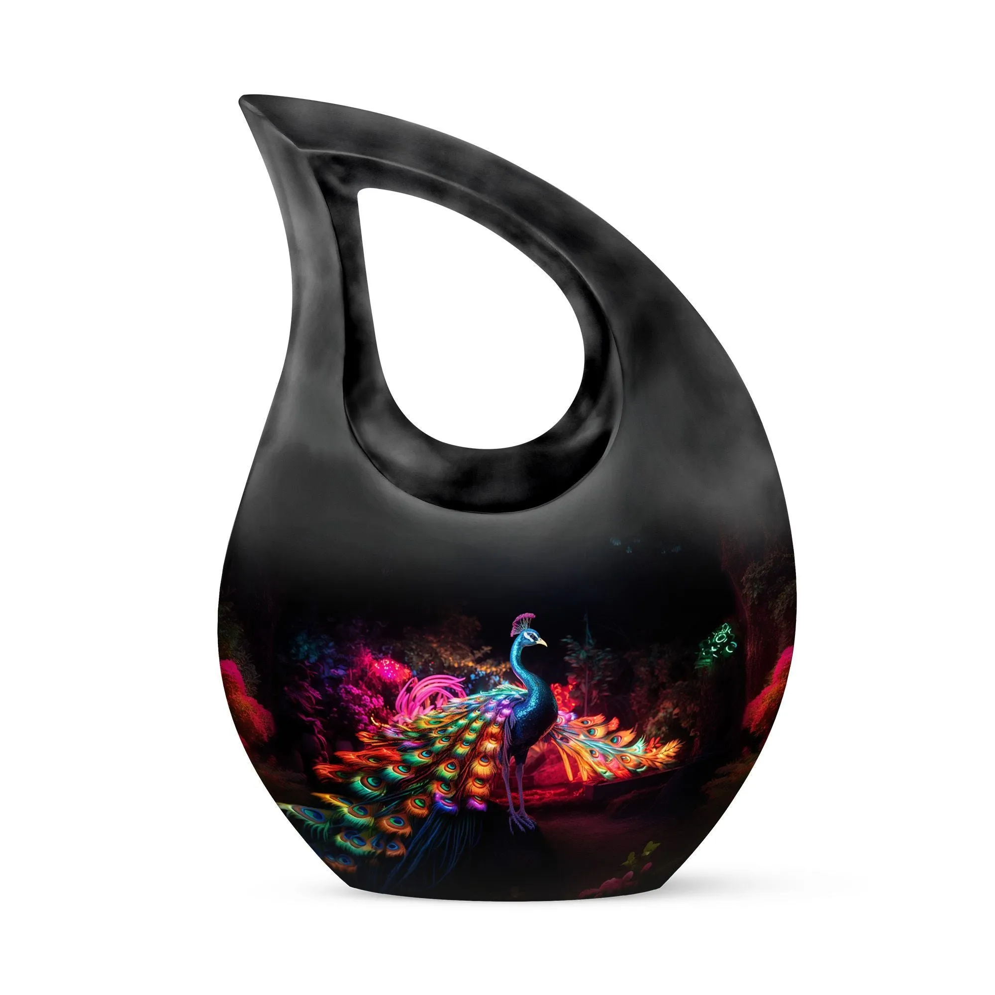 Affordable Peacock cremation urn for large adults