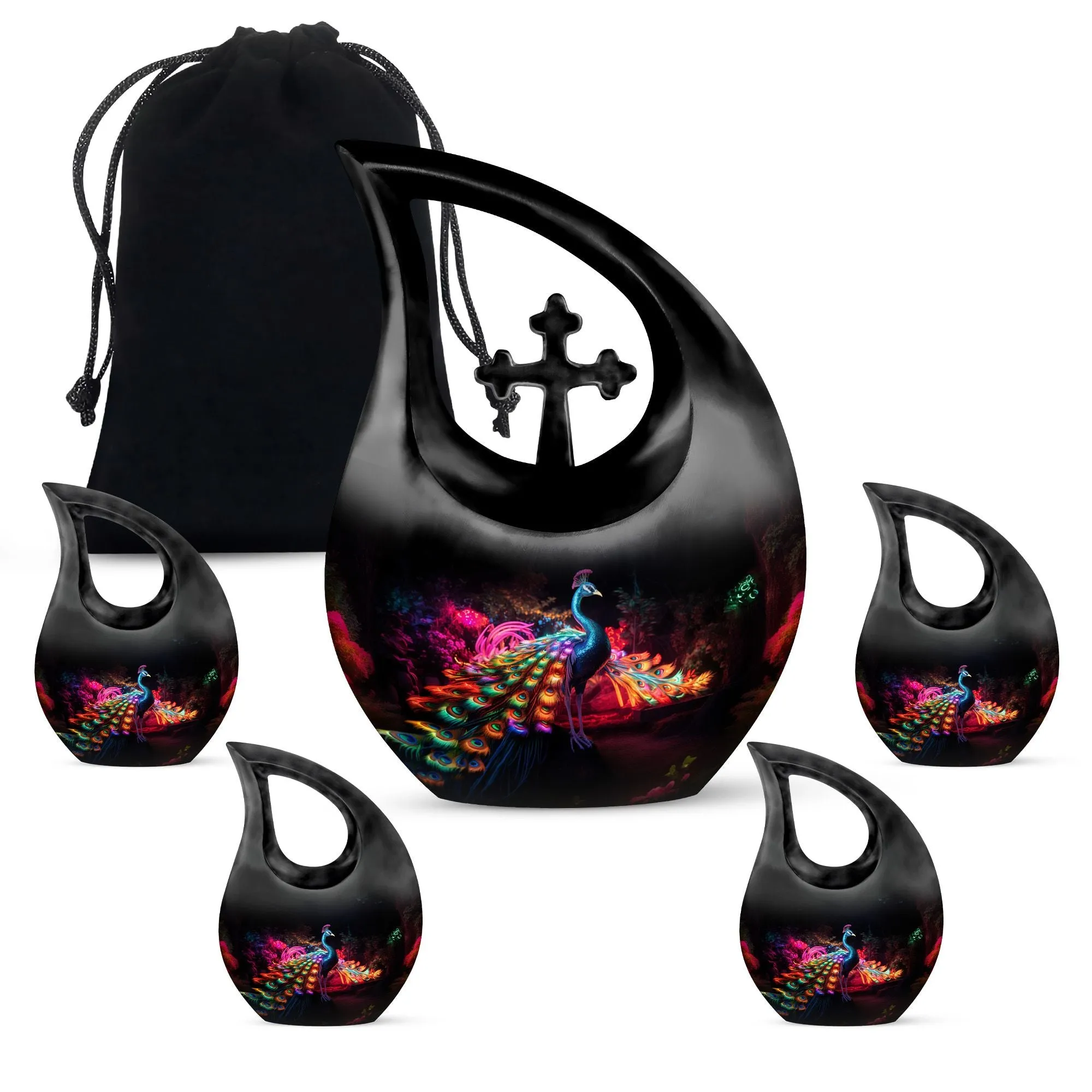 Affordable Peacock cremation urn for large adults
