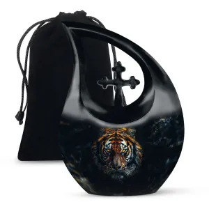 All Faith Tiger custom made cremation urn ash remains keepsakes