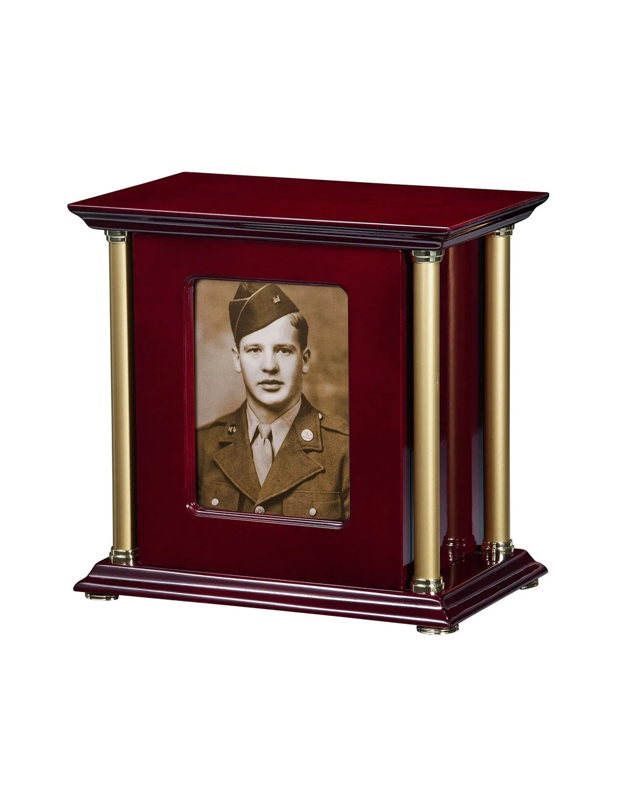 Allegiance -w. columns Photo wood Urn