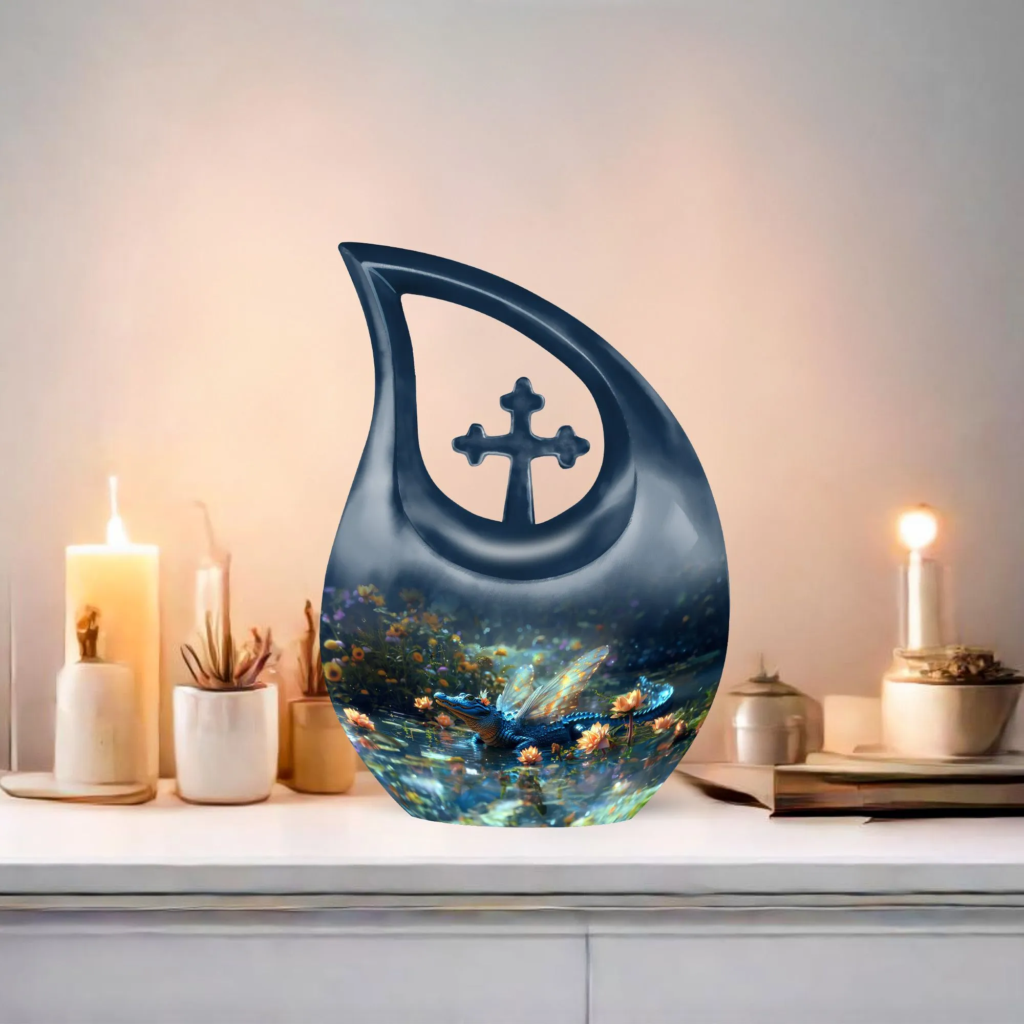 Alligator Tribute Memorial Urn: Personalize Urn For Your Dear Mom