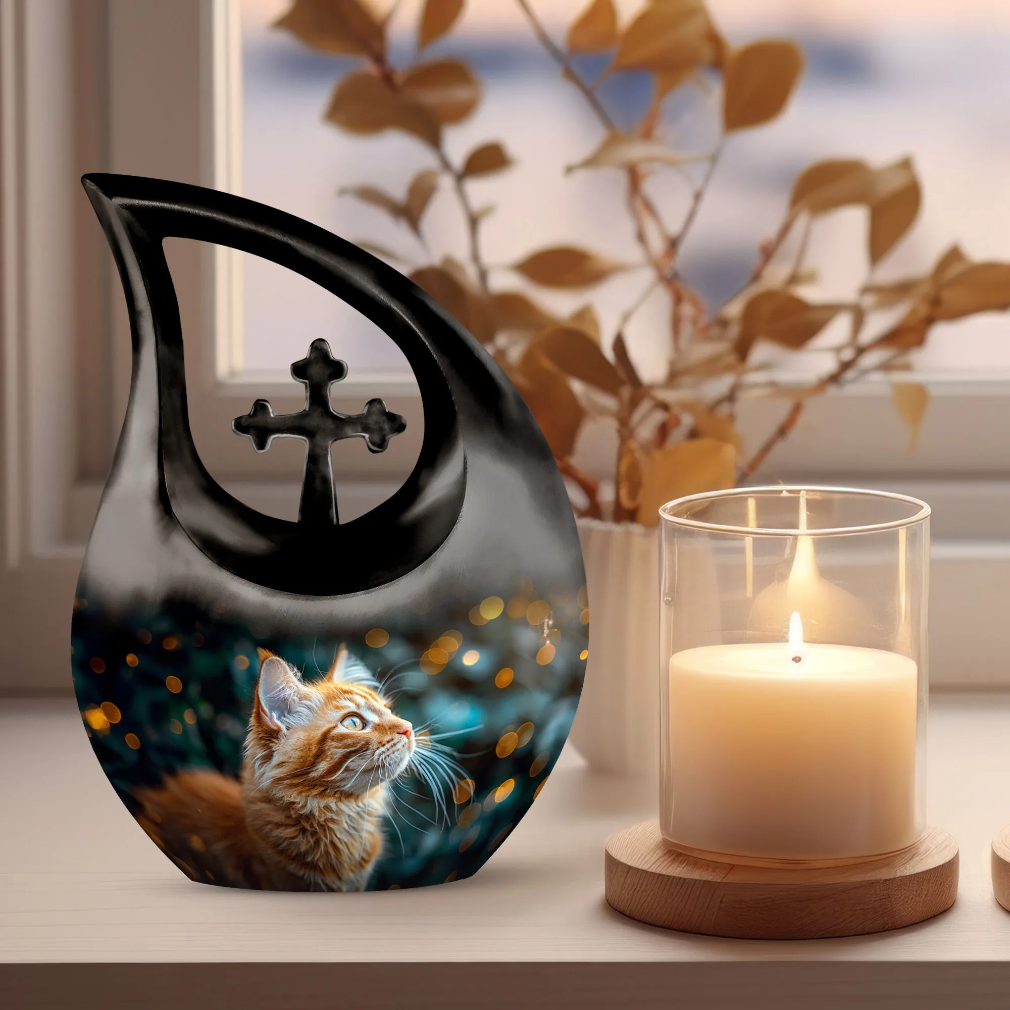Amber Gaze Wonder Large Urn for Memorial Treasure