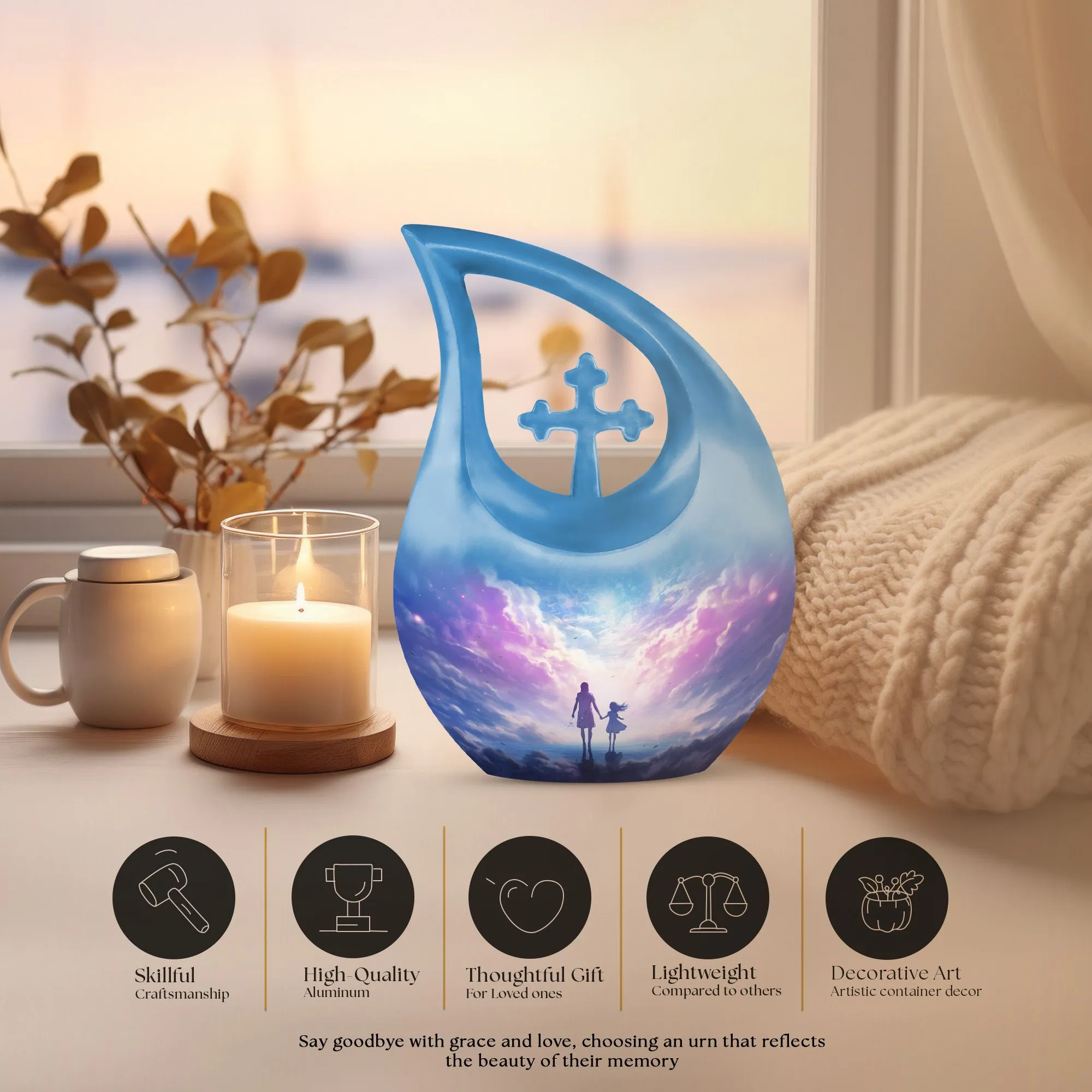 Angels Urn, Personalized Cremation Urn For Human Ashes